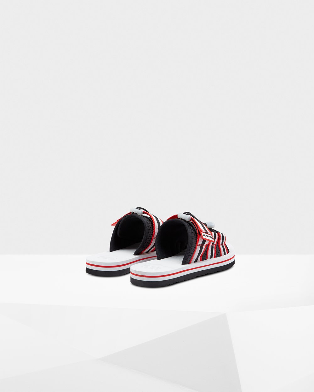 Chinelos Hunter Homem Pretas/Branco/Vermelhas - Original Beach - 67ZFJILNG